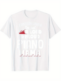 Men's T-Shirt Loud Proud Words With Decorative Red Shoe Piano Mama