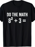 Men's T-Shirt Do The Math Formula Solution Puzzle Black Tshirt
