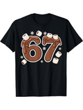 Men's T-Shirt Numbers With Melting Chocolate Topping And Marshmallows Number