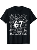 Men's T-Shirt God Did It First Artistic Doodles With Spiritual Symbols Surrounding Large Bold Numbers T Shirt