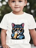 Men's T-Shirt Nicer After Six Or Seven Drinks With Sunglasses Cat