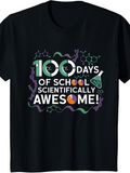 Men's T-Shirt 100 Days Of School With Chemistry Science Icons And Molecules Awesome