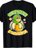 Men's T-Shirt Chimpanzini Bananini Cartoon Character In Banana Suit Among Stars