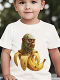 Men's T-Shirt Surreal Ripe Banana With Zombie Face Creature Fusion