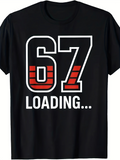 Men's T-Shirt Loading Progress Bars With Red Accents Number Sixty Seven