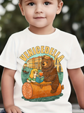 Men's T-Shirt Venicedella Sunny Canals With Girl And Happy Bear Rafting