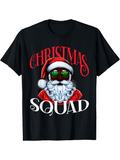 Men's T-Shirt Christmas Squad With Santa Wearing Cool Sunglasses In Festive Style