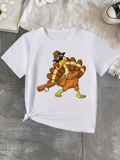 Men's T-Shirt Cartoon Turkey Wearing Sunglasses And Hat With Baseball Bat Turkey