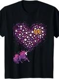Men's T-Shirt Sparkling Pink Purple Shooting Stars Forming A Magical Unicorn