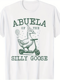 Men's T-Shirt Abuela Of The Silly Goose Wearing Party Hat Holding Balloon On Scooter Goose