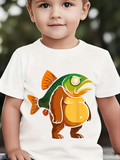 Men's T-Shirt Mischievous Cartoon Hybrid Creature With Bold Colors And Expressive Animal Features