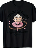 Men's T-Shirt Ballerina Cappuccina Dancing In Pink Tutu With Whipped Cream Heart Accents Cup