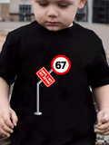 Men's T-Shirt Open 247 Street Signs With Urban Lamp Post Design