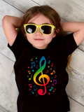 Men's T-Shirt Colorful Musical Notes Surrounding A Vibrant Treble Clef Symbol