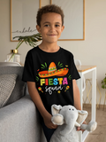 Men's T-Shirt Fiesta Squad With Colorful Sombrero Chili Peppers Confetti Festive Party Hat