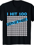 Men's T-Shirt I Hit 100 Days Of School Silver Coin Pattern Black T Shirt