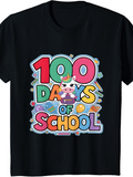 Men's T-Shirt Colorful Letters With Cute Unicorn Surrounded By School Supplies T Shirt