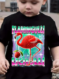 Men's T-Shirt Flamingulli Vibrant Fruit Lightning Pattern With Graphic Flamingo