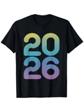 Men's T-Shirt Gradient Neon Lines With Curved Digits And Pastel Glow Number