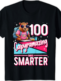 Men's T-Shirt Capymazing School Theme With Sunglasses Backpack Capybara