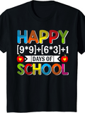 Men's T-Shirt Colorful Chalkboard With Apples And Math Equations School