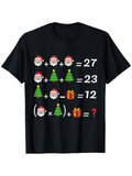 Men's T-Shirt Christmas Math Puzzle With Santa Claus And Festive Holiday Gift
