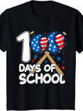 Men's T-Shirt Hundred Days Celebration Stars And Stripes Drumsticks School