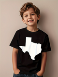 Men's T-Shirt Crisp White Silhouette Standing Alone On Black Texas State