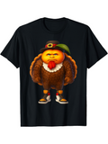 Men's T-Shirt Cartoon Turkey With Hat Sneakers Standing Confidently Festive Holiday Bird