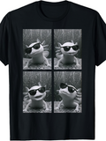 Men's T-Shirt Cool Axolotl Wearing Sunglasses In Playful Underwater Portraits Animal