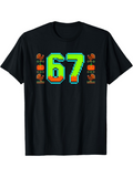 Men's T-Shirt Retro Neon Numbers With Pixel Game Icons Number