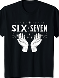 Men's T-Shirt Six Seven Open Palms With Aura Stars Underneath Raised Hands