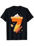 Men's T-Shirt Whipped Cream On Golden Pie Slice With Cinnamon Stick Pie