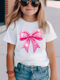 Men's T-Shirt Sparkling Satin Pink Ribbon Bow With Reflections And Shine Bow