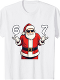 Men's T-Shirt Cool Santa With Sunglasses Standing Between Large Numbers