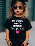 Men's T-Shirt My Grammy Says Im Perfect Just Like Her Pink Heart