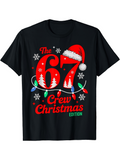 Men's T-Shirt The 67 Crew Christmas Edition Festive Lights With Santa Hat Christmas Shirt