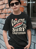 Men's T-Shirt Coastal 1975 Ride The Wave Surfing Adventures Vintage Beach Surf California
