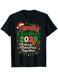 Men's T-Shirt Family Christmas Making Memories Together Surrounded By Lights And Festive Gifts T Shirt