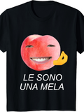 Men's T-Shirt Smiling Face With Hand Gesture On Juicy Apple