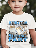 Men's T-Shirt If They Talk Behind Yo Back Fart Surrounded By Mischievous Cats In Playful Action