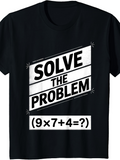 Men's T-Shirt Solve The Problem With Mathematical Expression On Blackboard