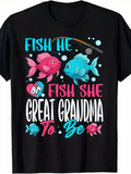 Men's T-Shirt Playful Bubbles Under Water With Two Colorful Cartoon Fish