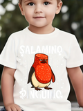 Men's T-Shirt Salamino Standing With Cartoon Face Penguin