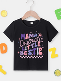 Men's T-Shirt Mamas Dramatic Little Bestie Pastel Colors Playful Decorative Letters T Shirt