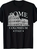 Men's T-Shirt Rome Colosseum Famous Historic Landmark Illustration