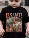 Men's T-Shirt Far Left More Like Farting With Kittens Surrounded By Fiery Background