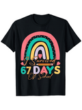 Men's T-Shirt I Survived Colorful Rainbow With Hearts And Playful School Theme