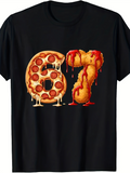 Men's T-Shirt Delicious Cheese Melt With Pepperoni Pizza And Spicy Dripping Cheese Number