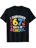 Men's T-Shirt I Survived Colorful Balloons And Playful Hearts School